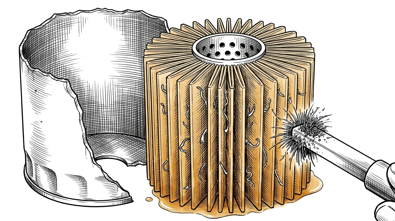A quarter teaspoon is a lot: reading the pleats after an oil change