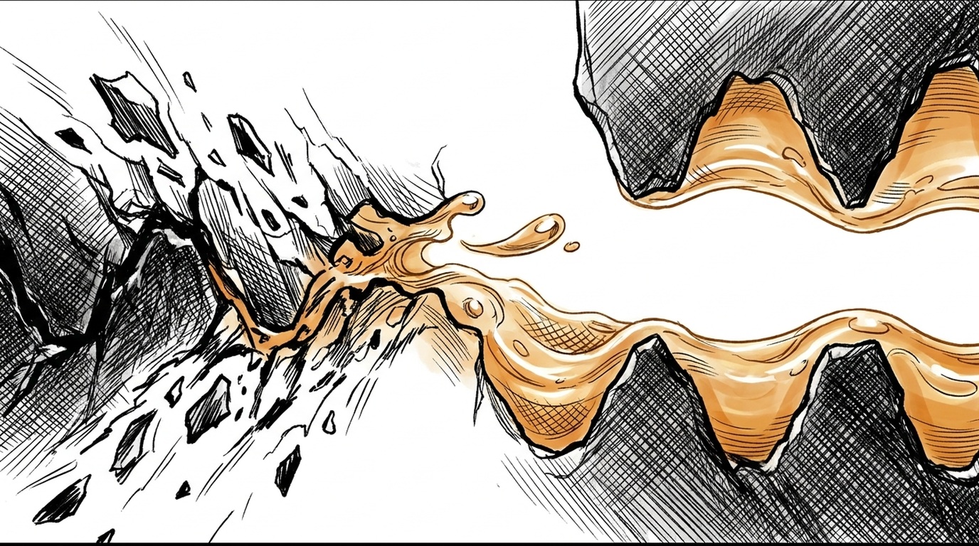 Two surfaces, one film: where hydrodynamic lubrication holds and where it gives up